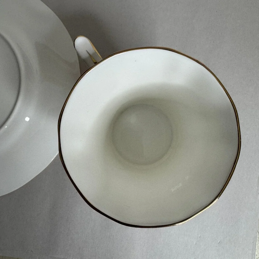 Duchess Fine Bone China Mug & Salad Plate Floral‎ Gold Trim Made in England